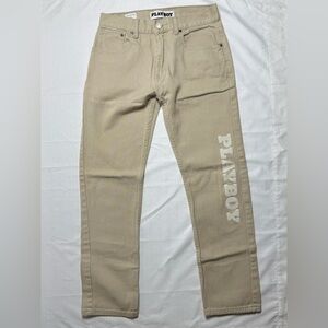 PLAYBOY PacSun Exclusive  Women’s 28 Khaki Bunny Logo Denim Jeans straight Leg